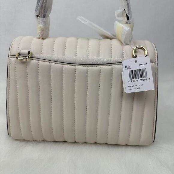 COACH Tilly Top Handle Crossbody Bag With Linear Quilting In Chalk 2562 NWT - Picture 4 of 9